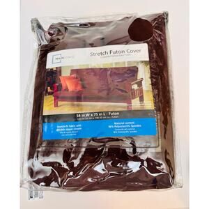 Mainstays Stretch Futon Cover Plush Sofa Bed Slipcover Brown 54x75 New